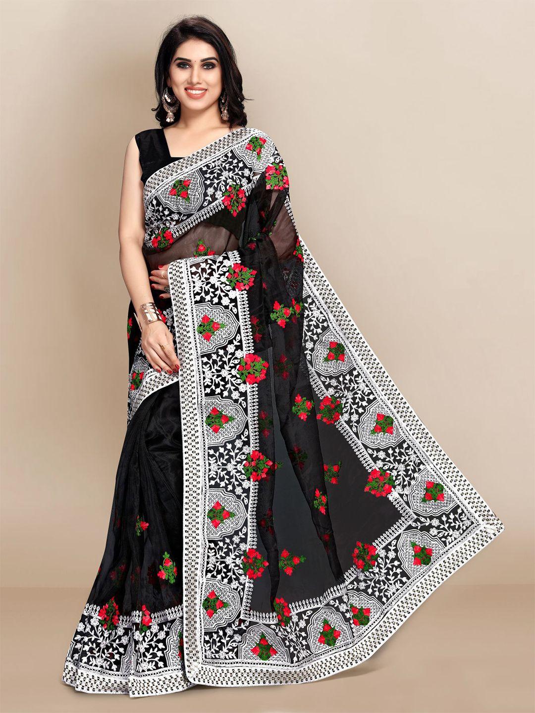 vairagee floral embroidered saree