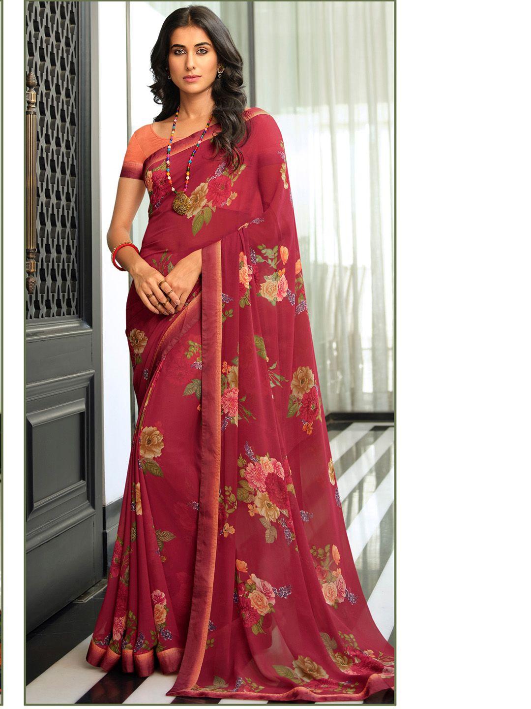 vairagee floral printed saree