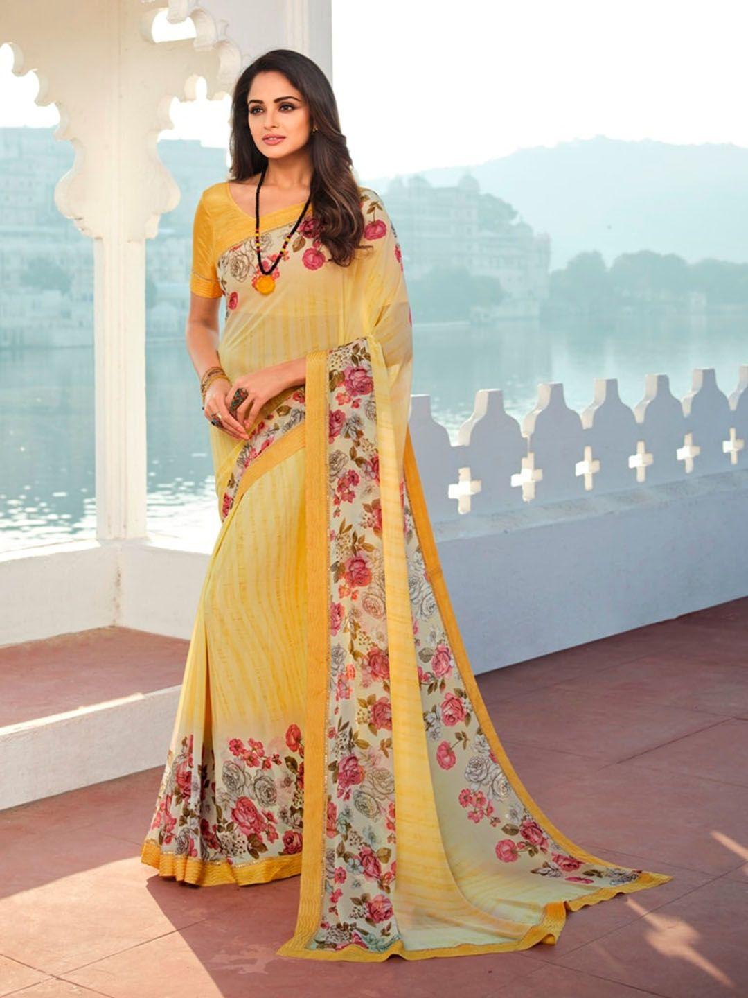 vairagee floral printed saree