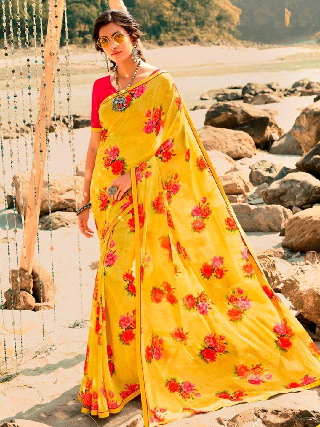 vairagee floral printed saree