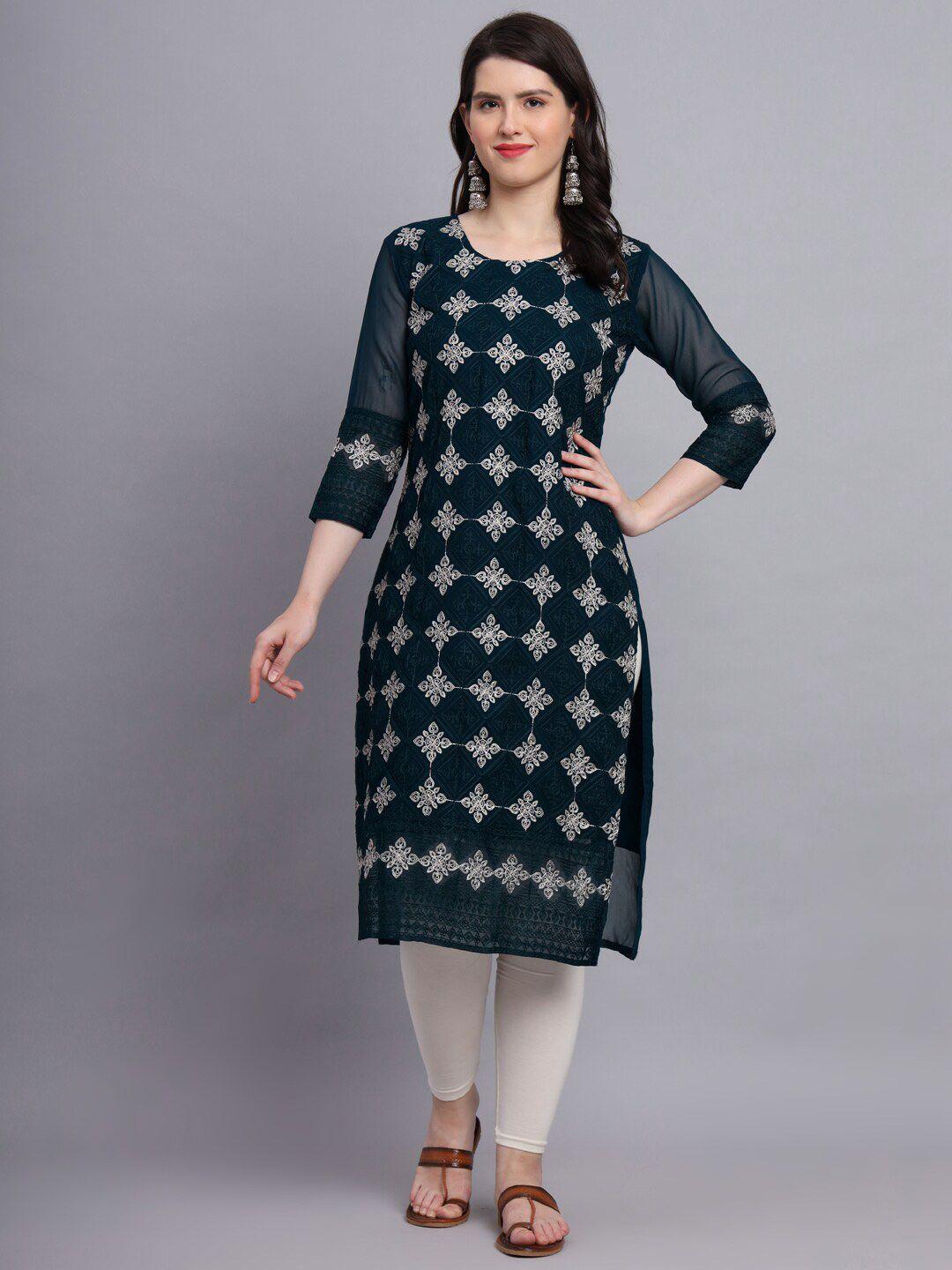 vairagee geometric embroidered kurta