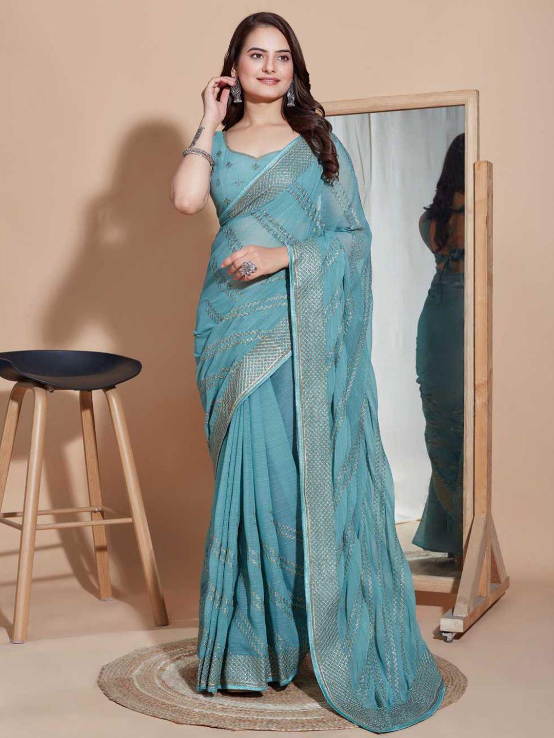 vairagee leheriya embroidered saree