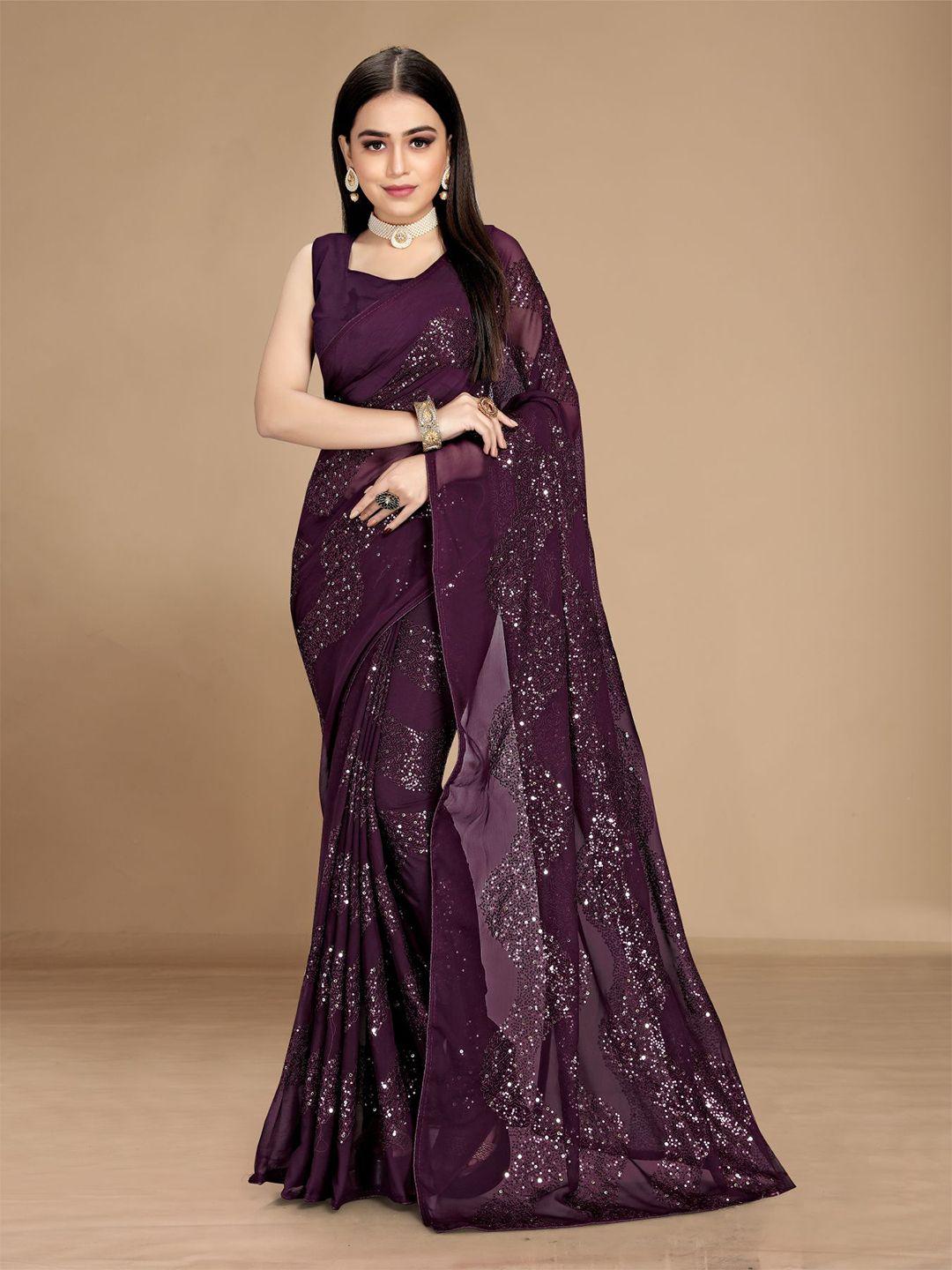 vairagee magenta embellished saree