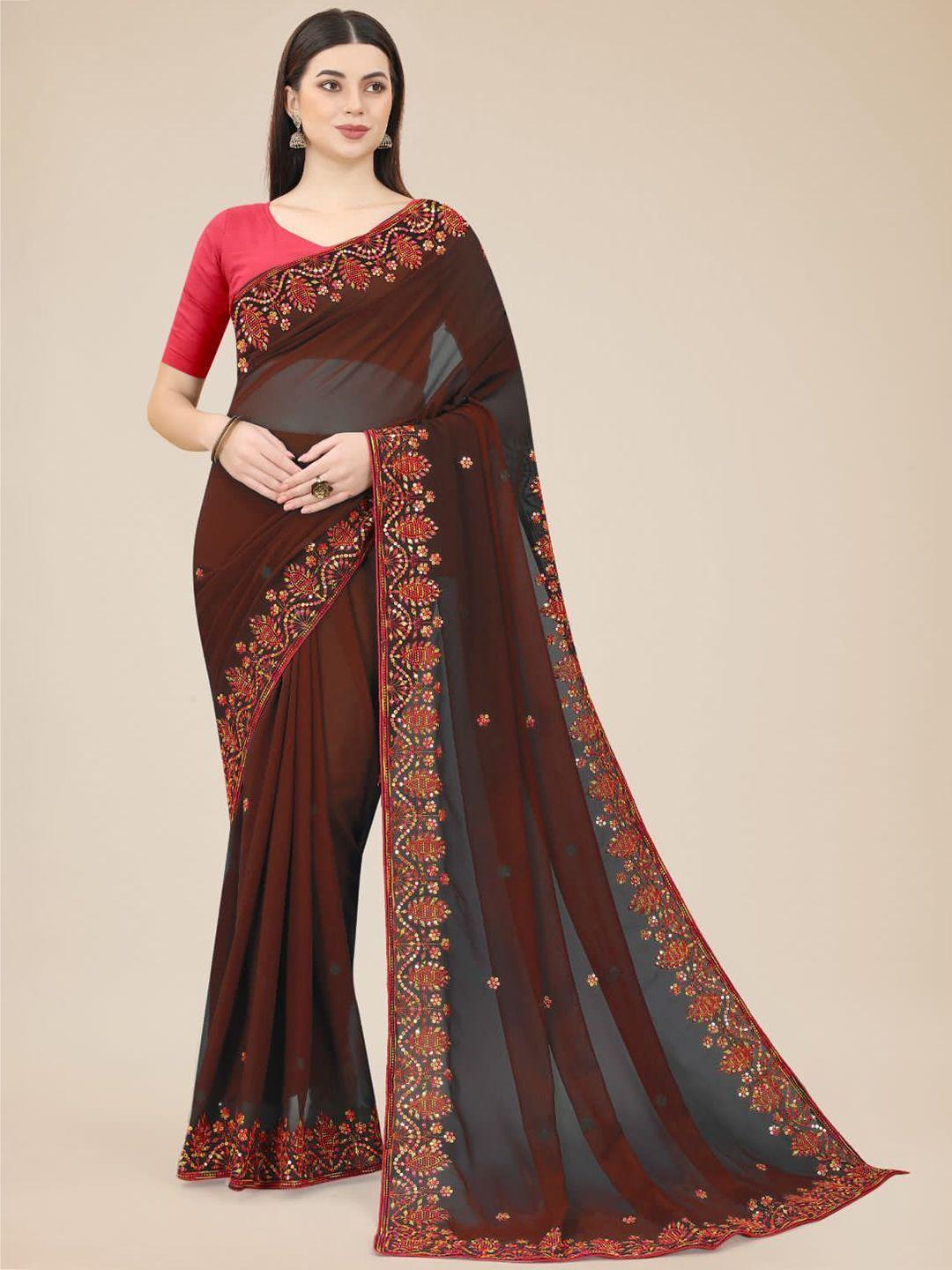 vairagee sequin embroidered  saree