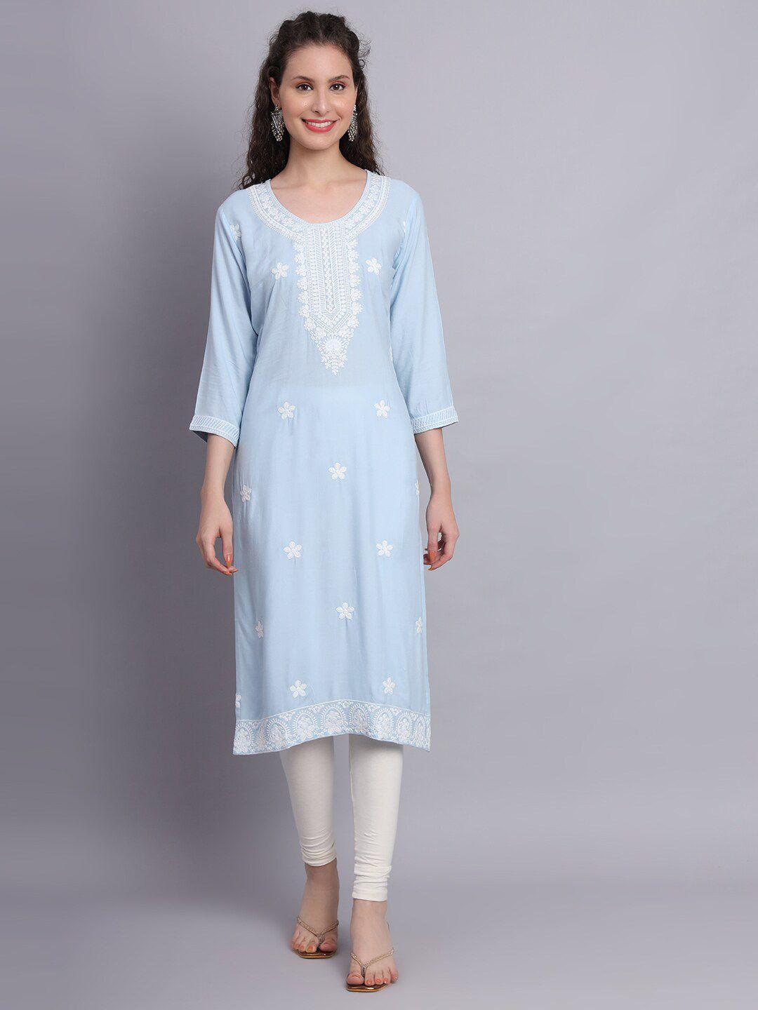 vairagee women ethnic motifs embroidered chikankari kurta