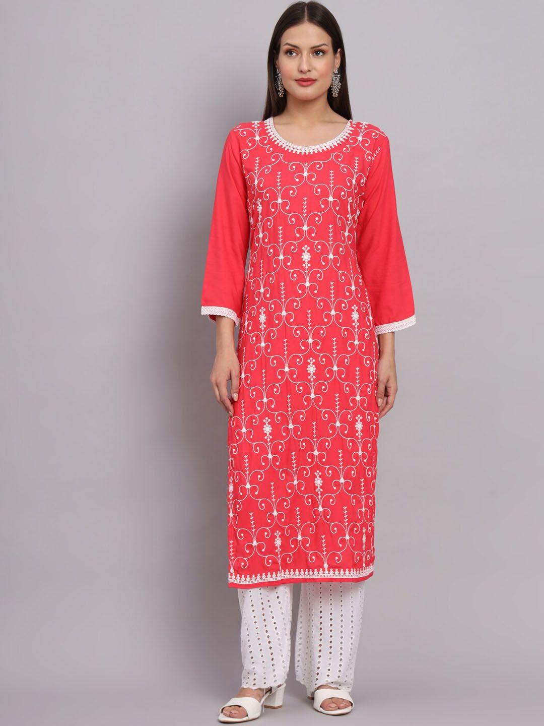 vairagee women pink ethnic motifs dyed sequinned kurta