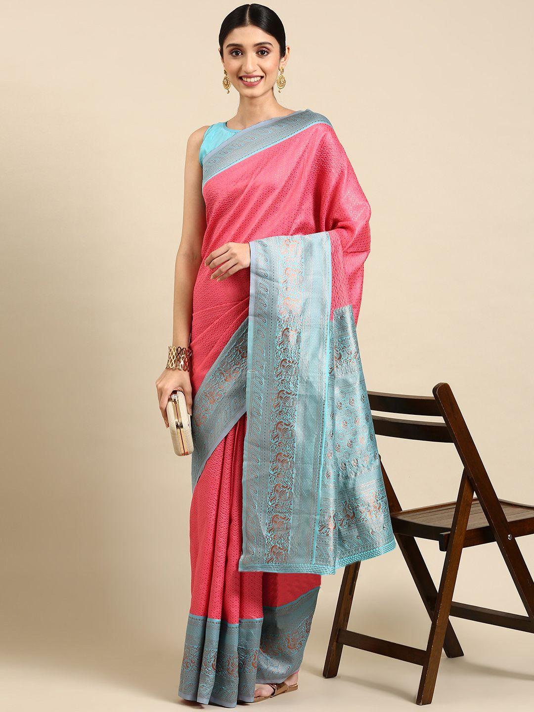 vairagee woven design zari saree