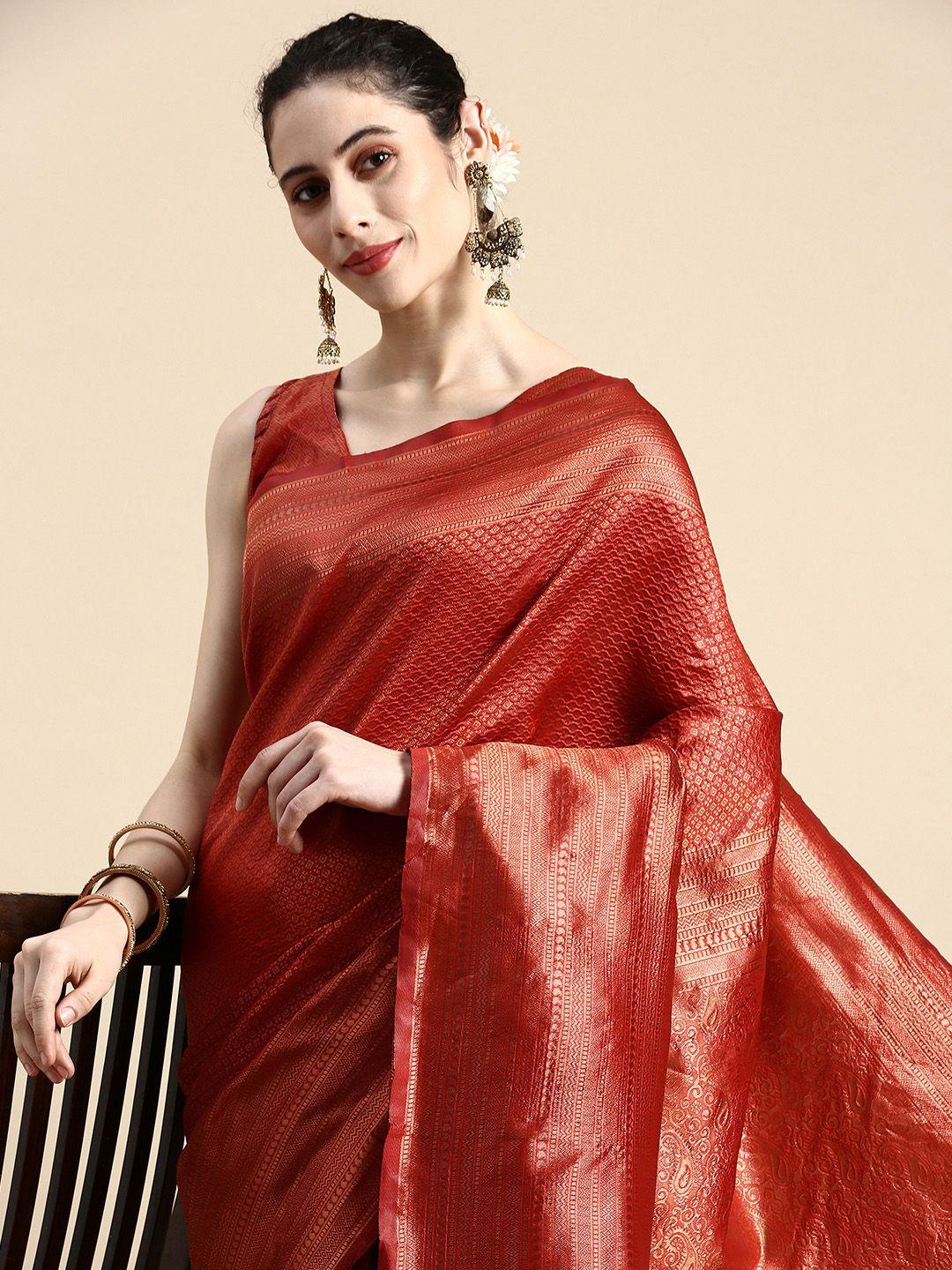 vairagee woven design zari silk blend banarasi saree