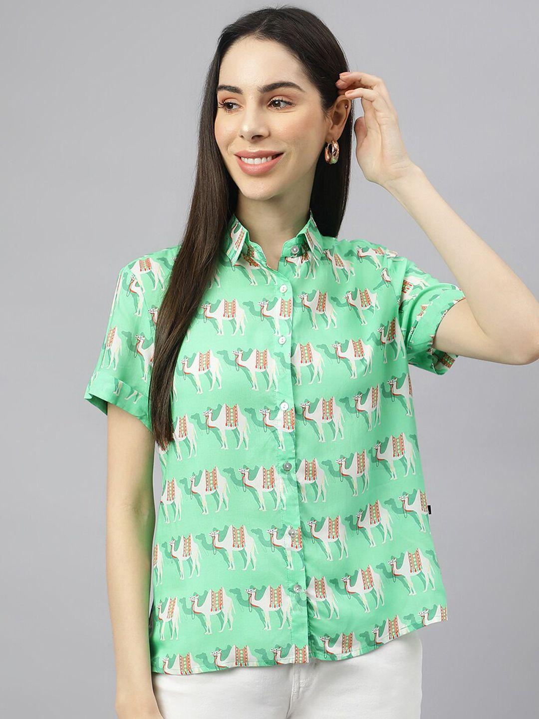 valbone animal printed casual shirt