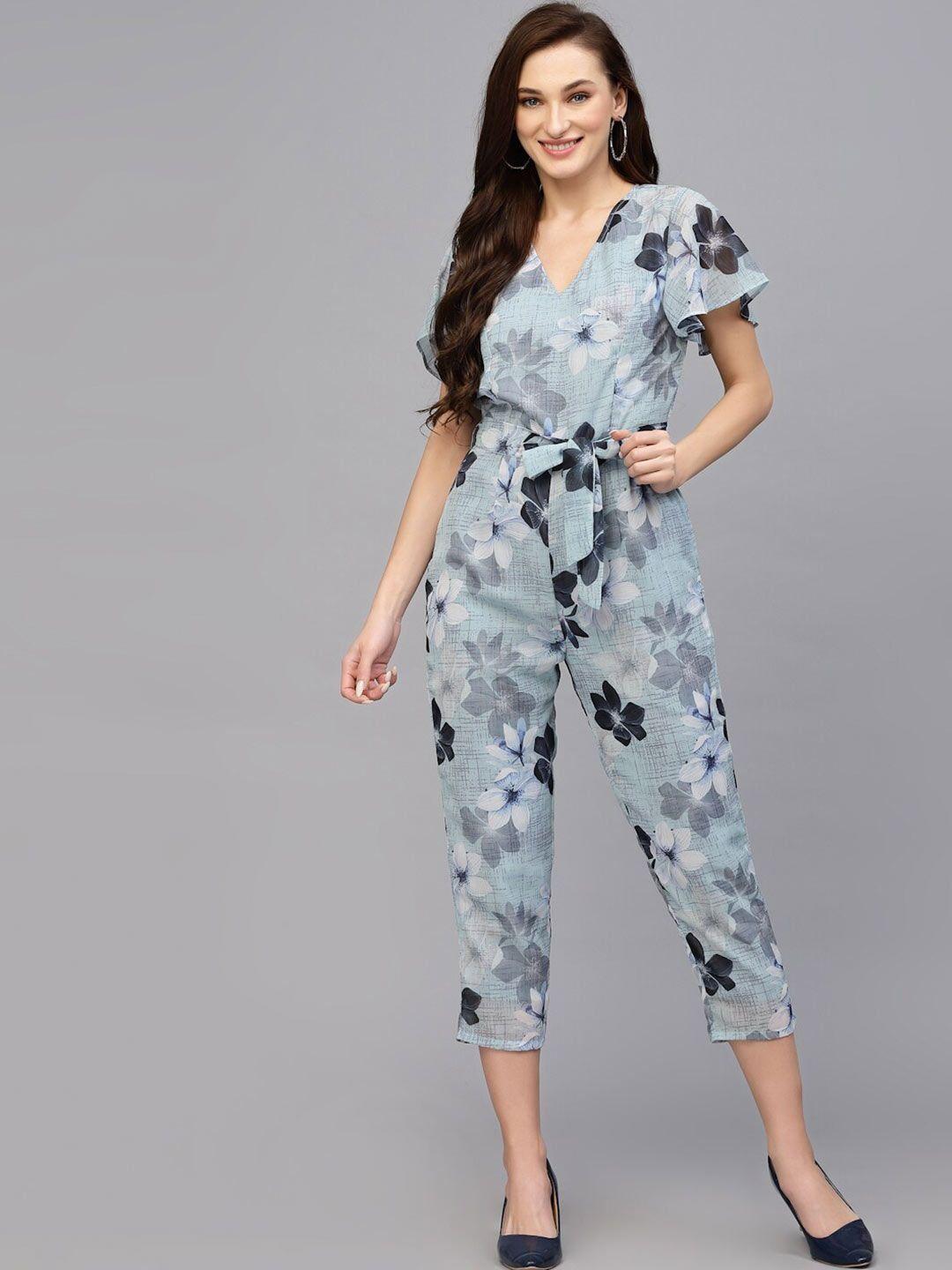 valbone floral printed basic jumpsuit