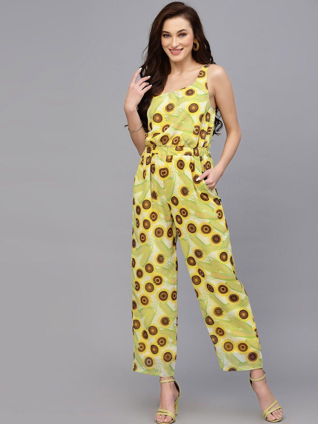 valbone floral printed basic jumpsuit