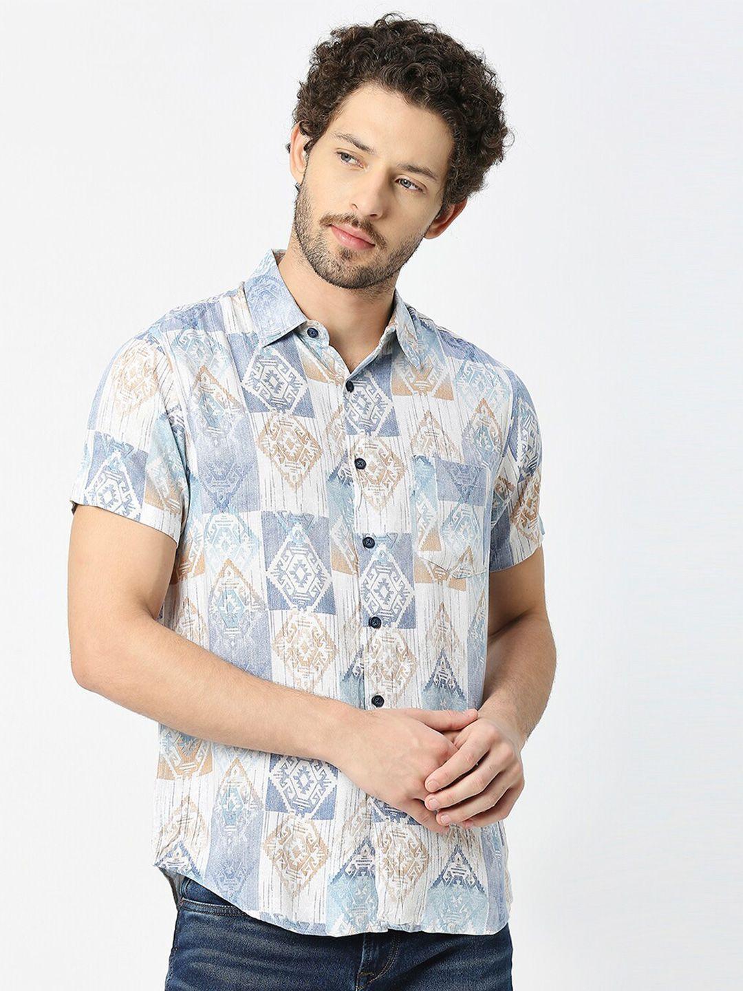 valen club india slim ethnic motifs printed shirt