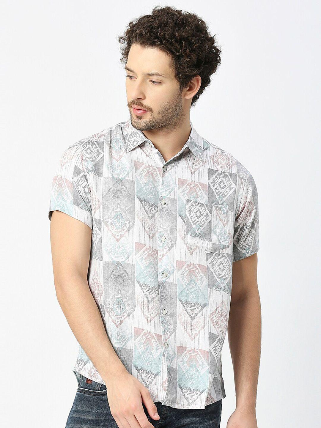 valen club india slim ethnic motifs printed shirt