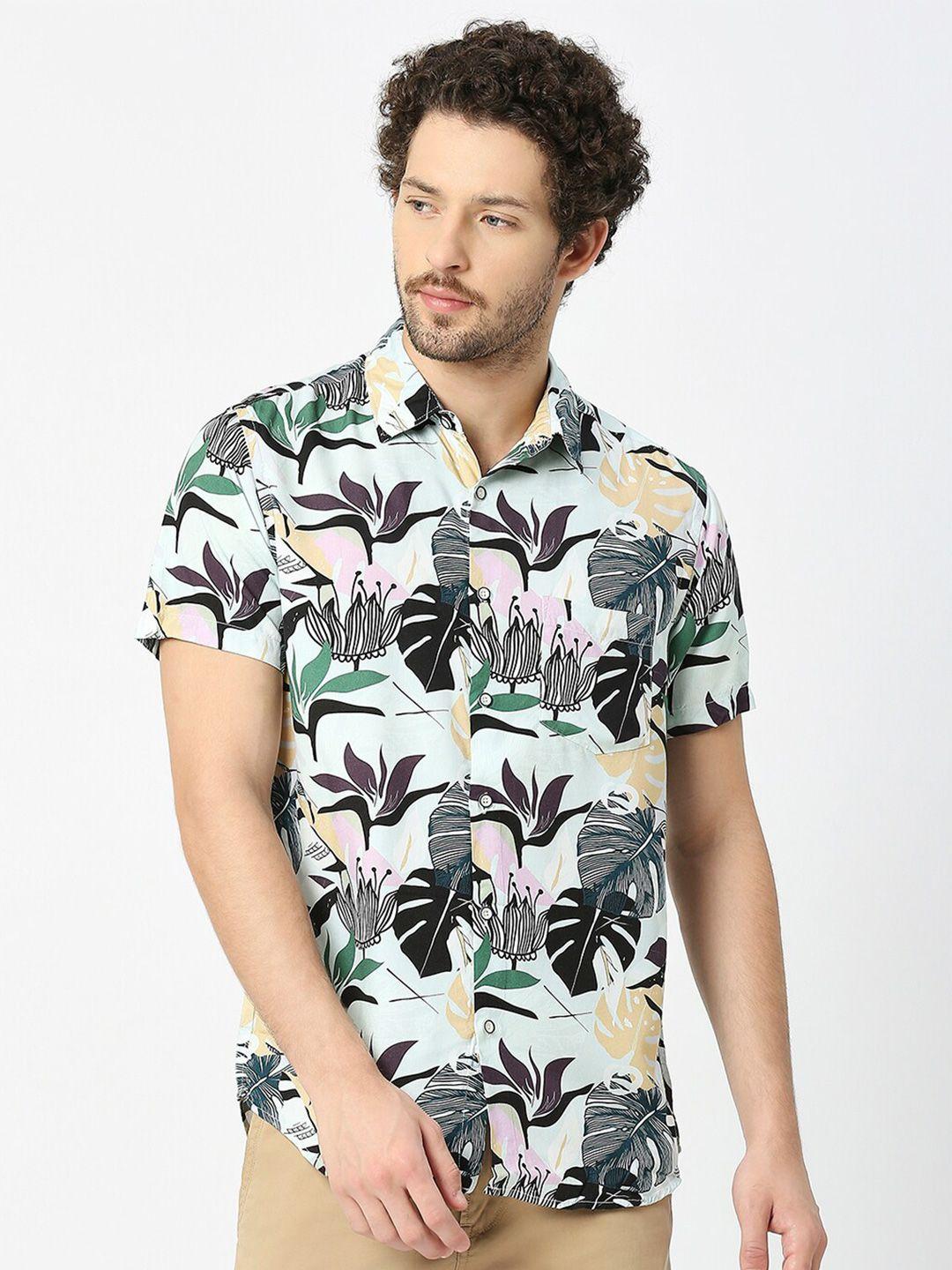 valen club india slim floral printed shirt