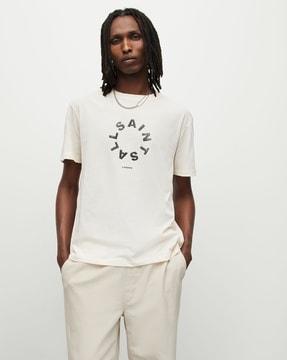 valence cotton relaxed fit t-shirt with circular graphic logo