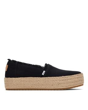 valencia rope wrap black platform espadrilless