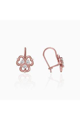 valentines rose gold women's push back clasp earrings