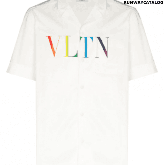 valentino vltn logo print shirt