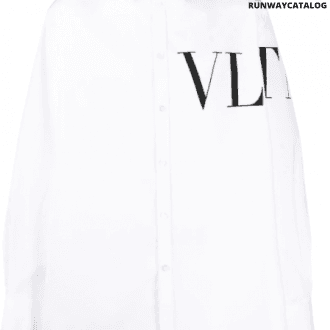 valentino vltn-print cotton shirt