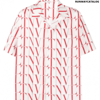 valentino vltn-print short-sleeve shirt