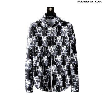 valentino black print shirt