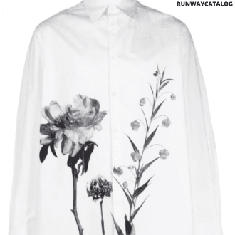 valentino floral motif shirt