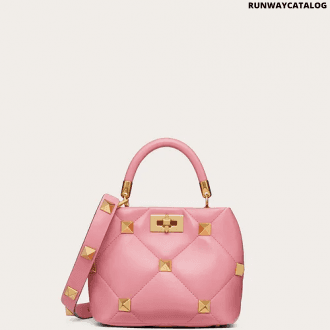 valentino small roman stud the handle bag in nappa