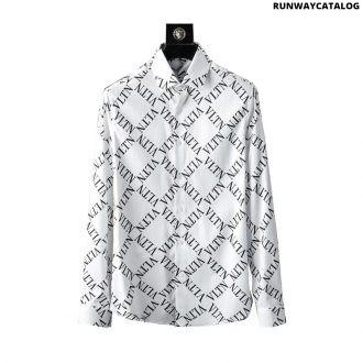 valentino white vltn print shirt