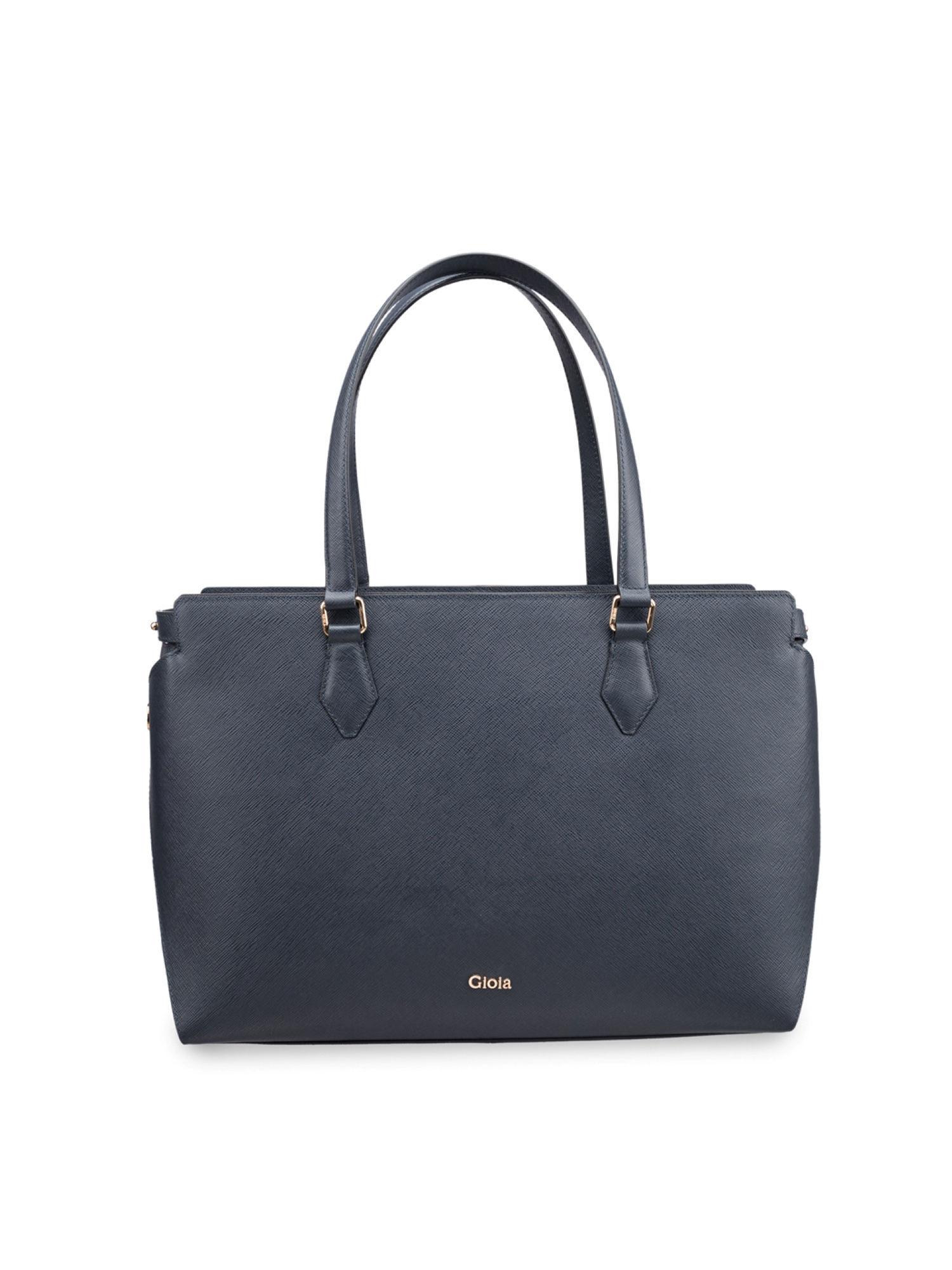 valeria grande tote-navy blue