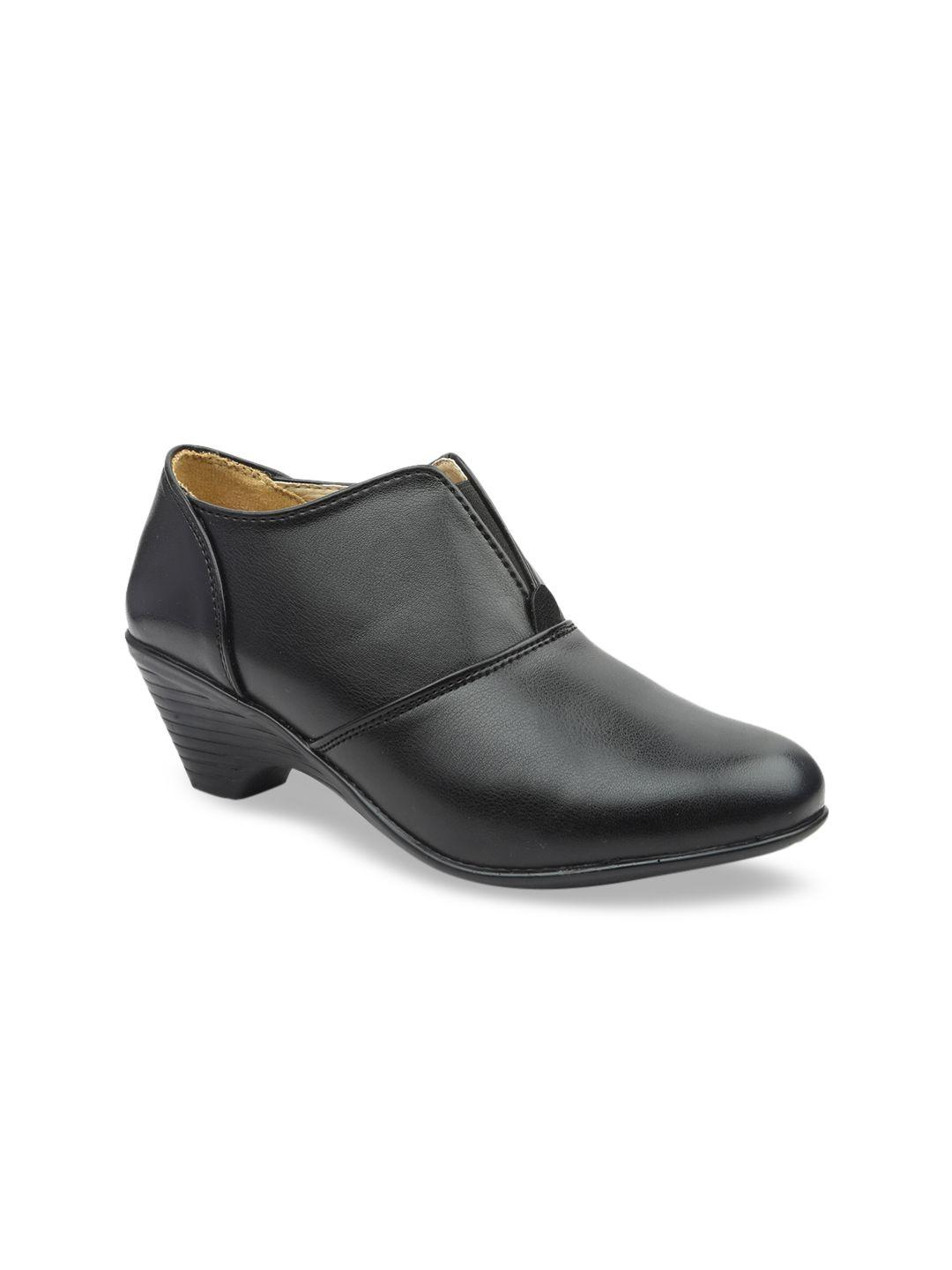 valiosaa women black solid heeled boots