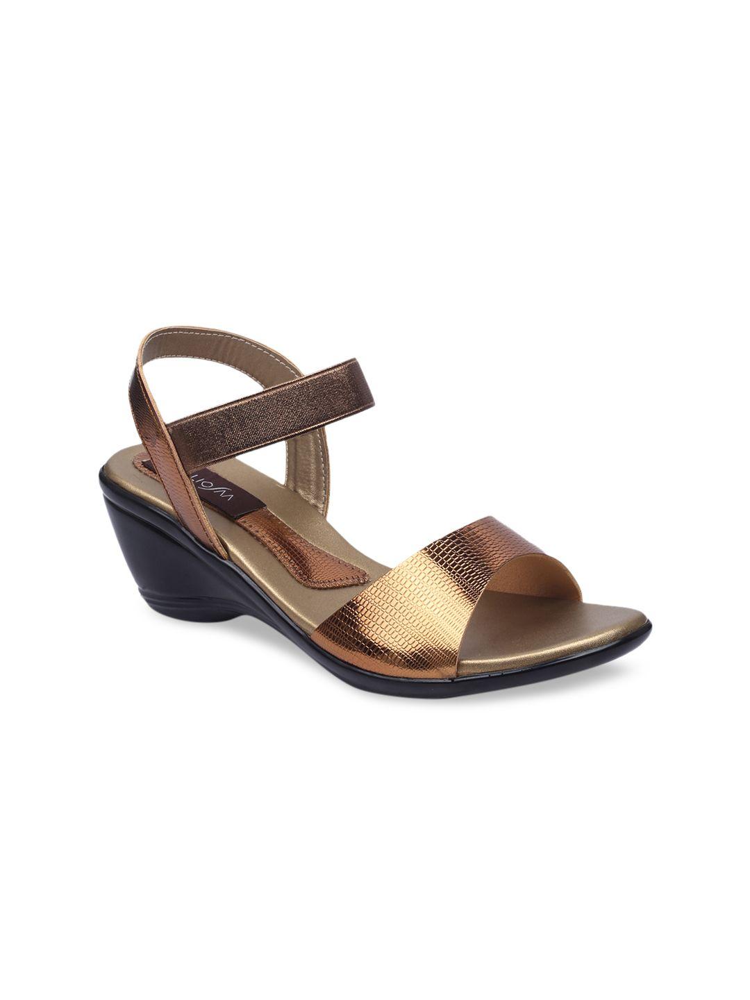 valiosaa women copper-toned solid sandals