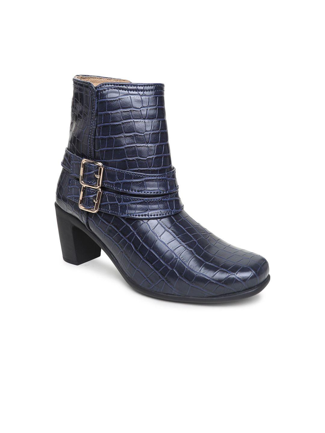valiosaa women textured block heeled winter boots