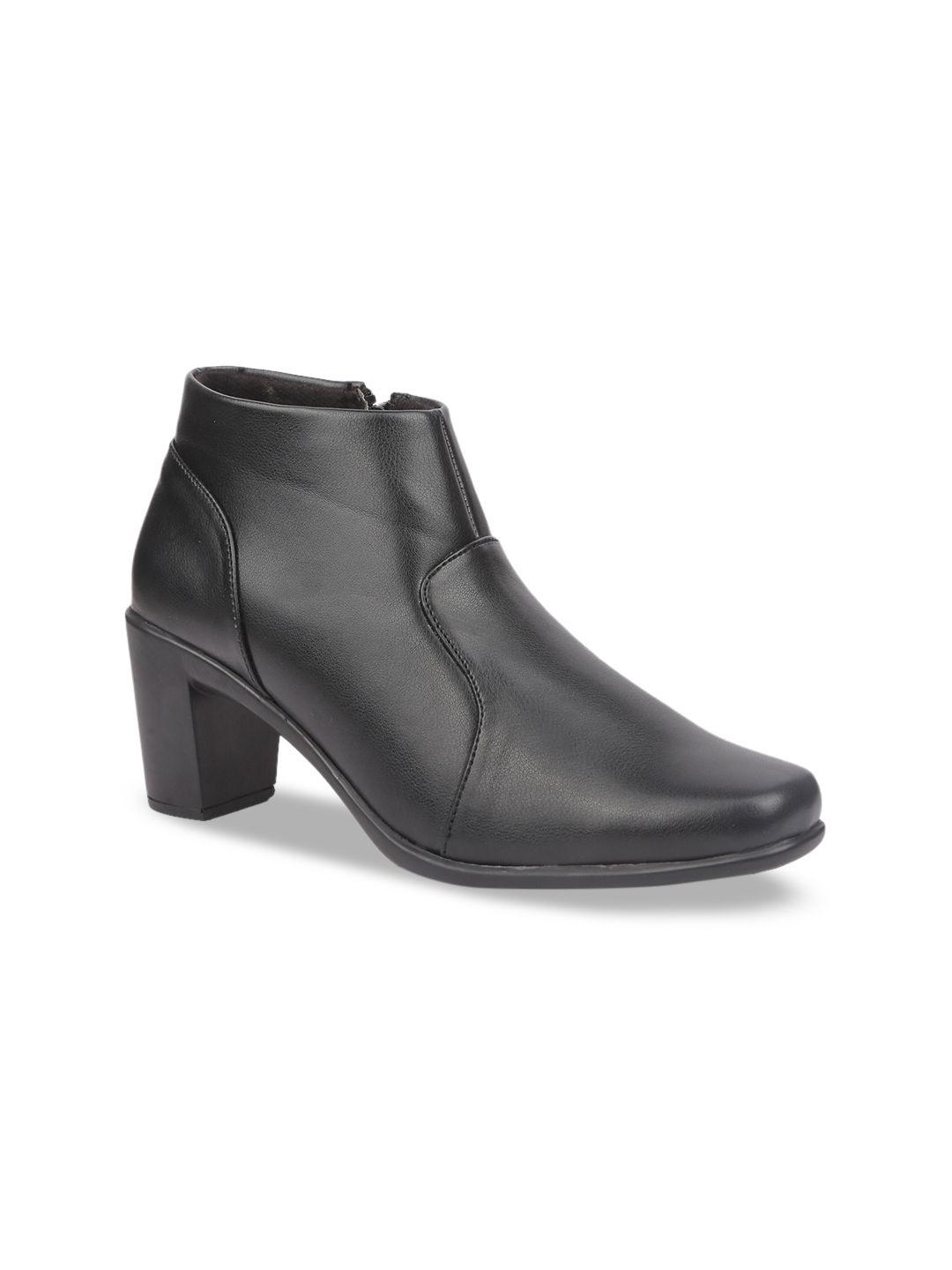 valiosaa women black solid heeled boots