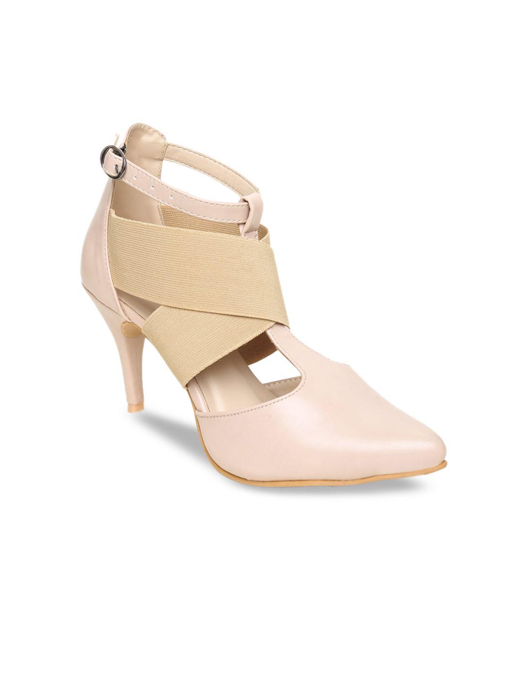 valiosaa women cream-coloured solid pumps