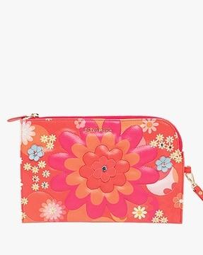 valley of flowers pouch with applique