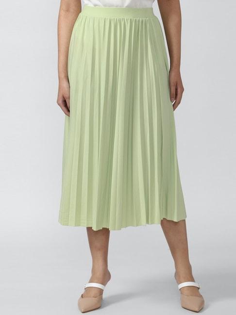 van heusen green cotton a-line skirt