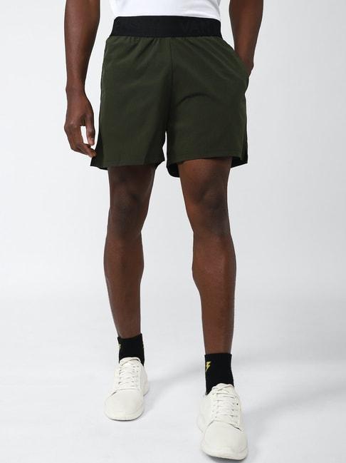 van heusen green regular fit shorts