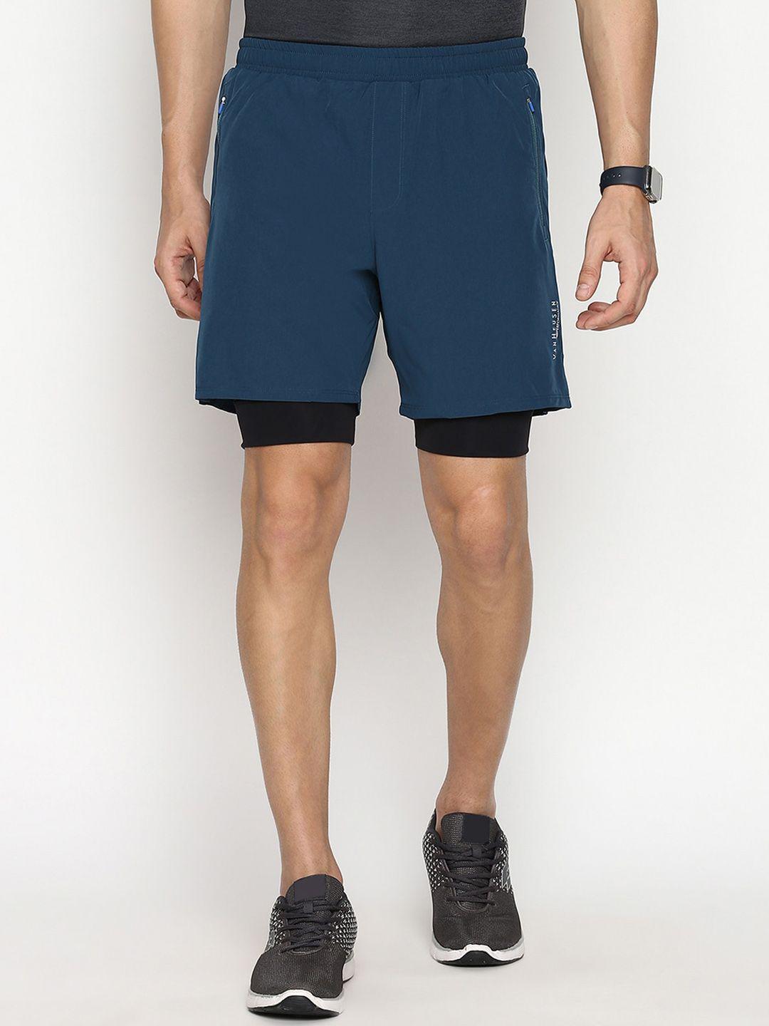 van heusen men mid-rise regular fit sports shorts