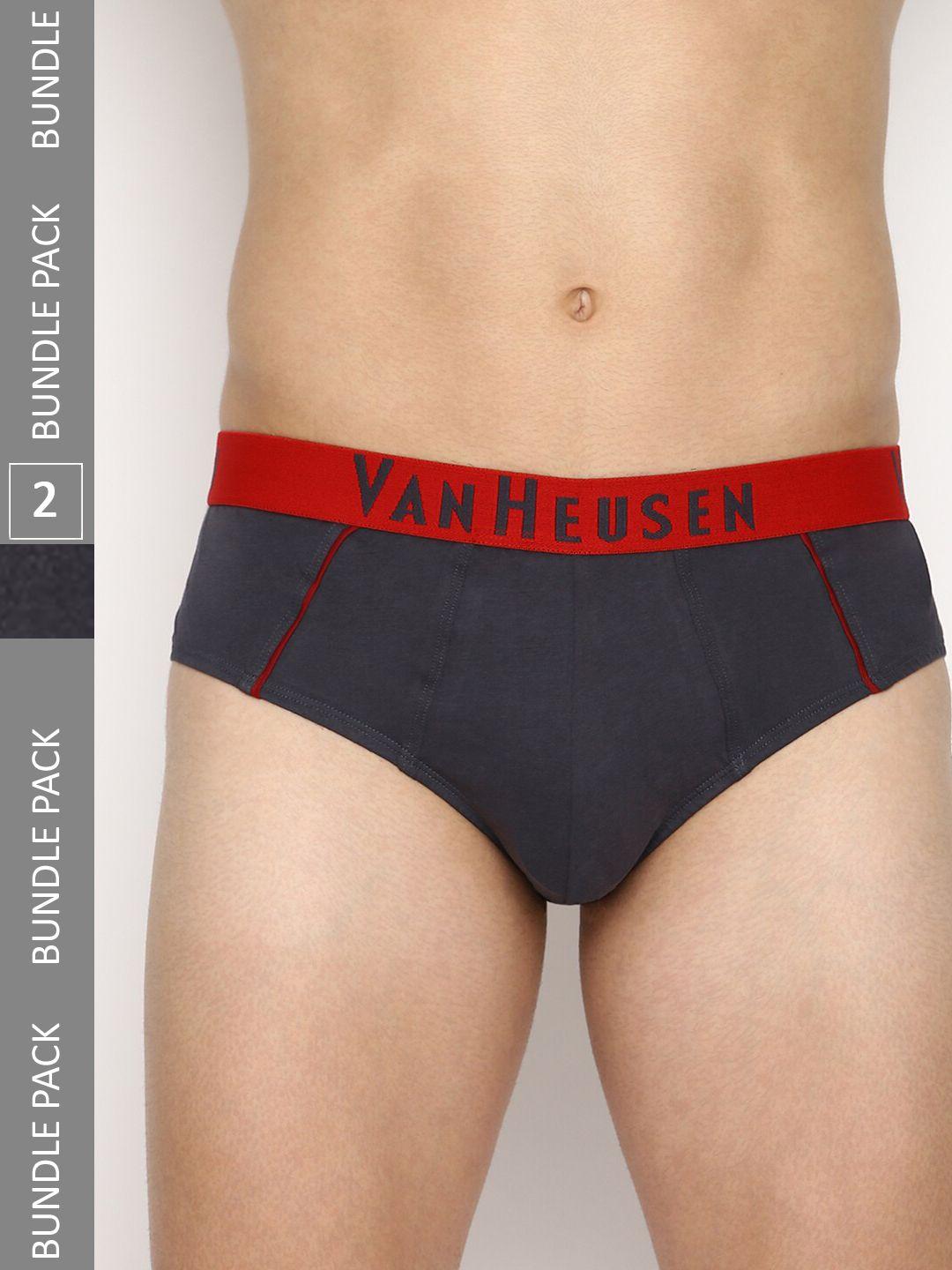 van heusen men pack of 2 mid-rise label free comfort basic briefs- ihqebr2cc210012