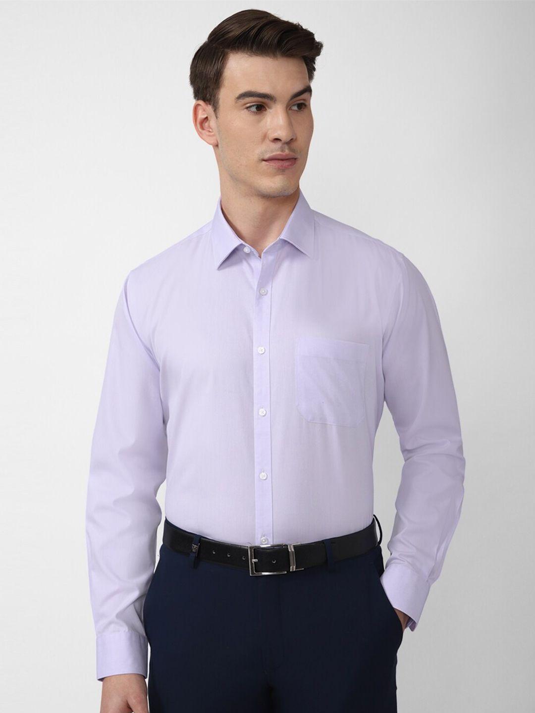 van heusen men purple casual shirt