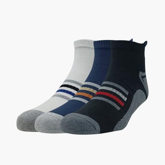 van heusen men striped ankle-length socks - pack of 3