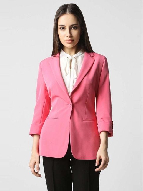 van heusen pink regular fit formal blazer