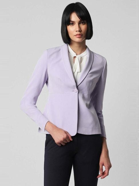 van heusen purple regular fit formal blazer