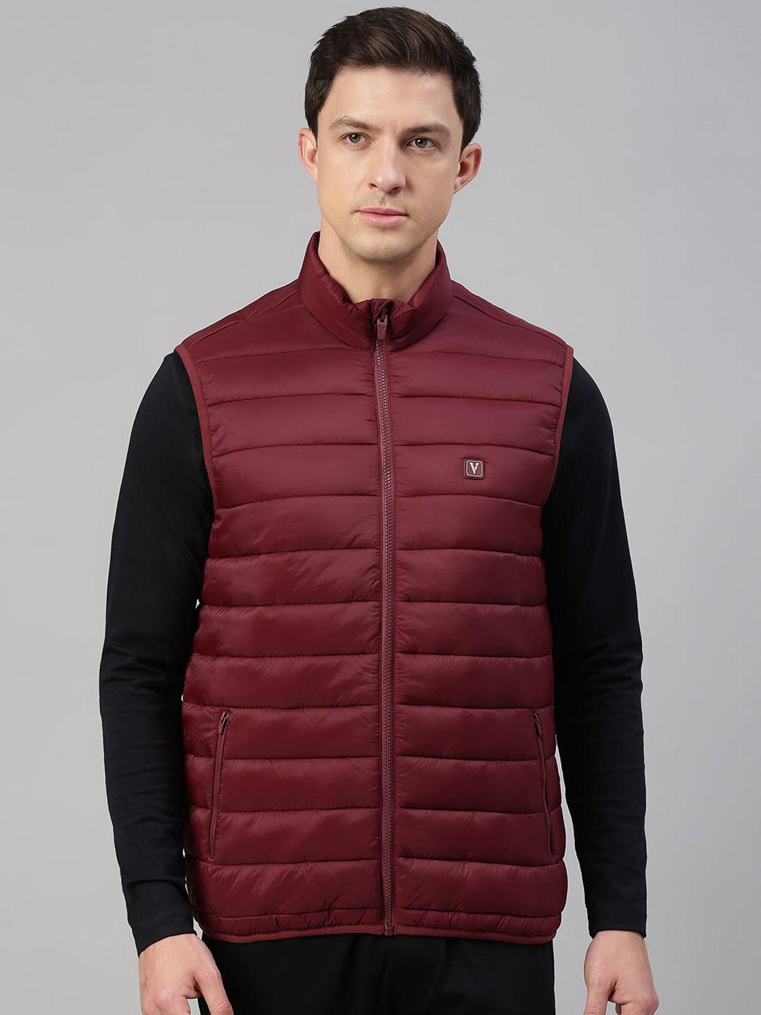 van heusen stand collar sleeveless quilted jacket with zip detail