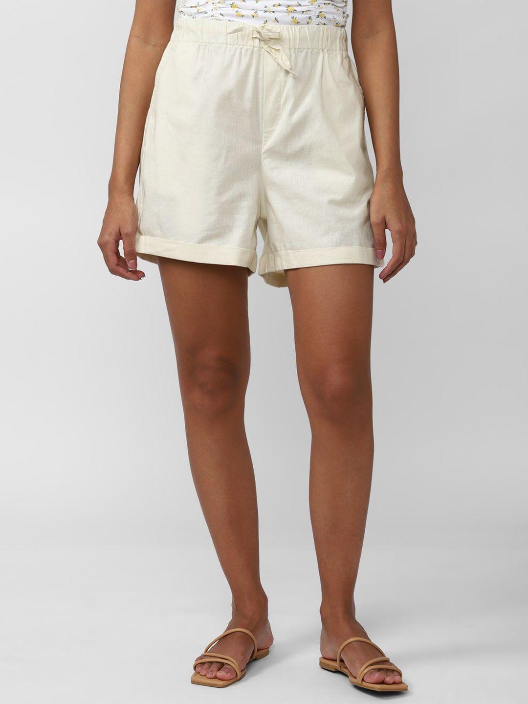 van heusen woman regular fit cotton shorts