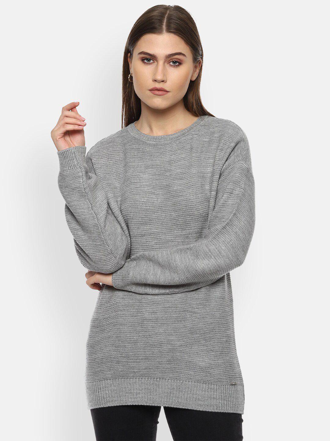 van heusen woman women grey pullover