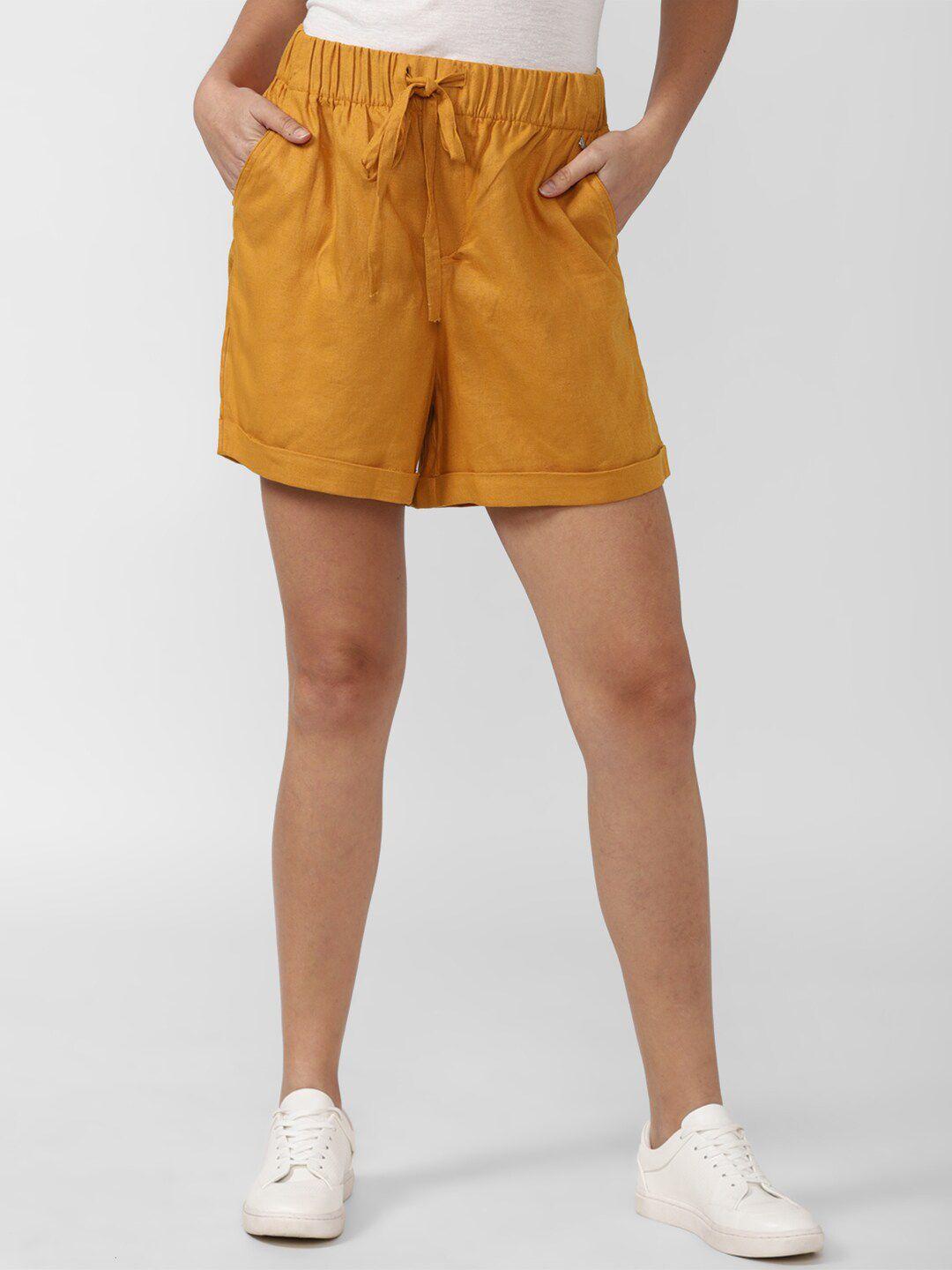 van heusen woman women yellow shorts