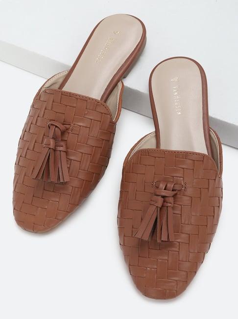 van heusen women's brown mule shoes