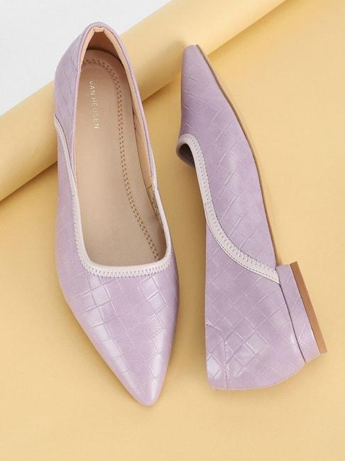 van heusen women's lilac casual pumps