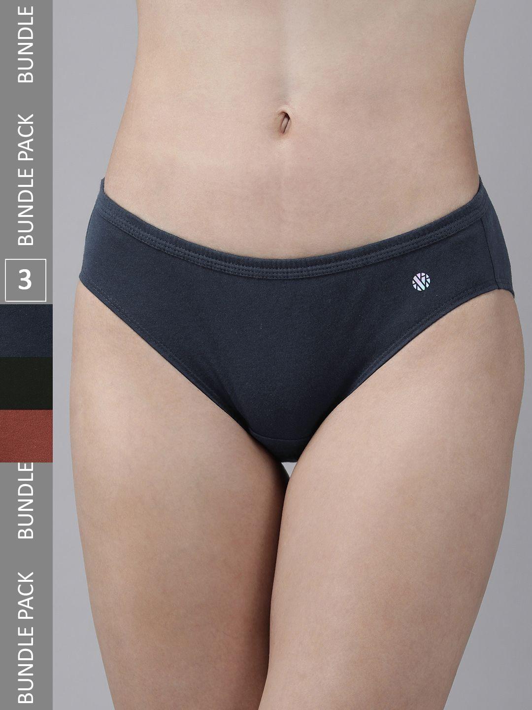 van heusen 3 assorted antibacterial solid pure cotton bikini briefs ilibi1cssatds11103